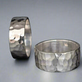 8m and 10mm hammered rings