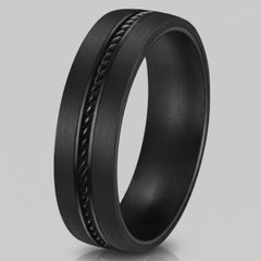 matt black ring