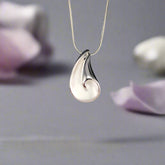 sterling silver flora pendant
