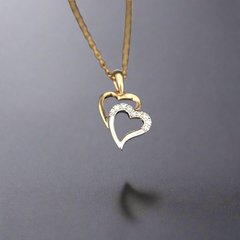Heart to Heart Pendant - 14ct Gold & Diamonds
