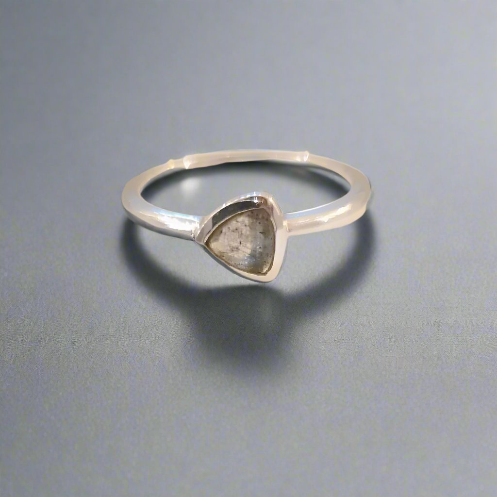 Labradorite stacker ring in silver - doyle design dublin
