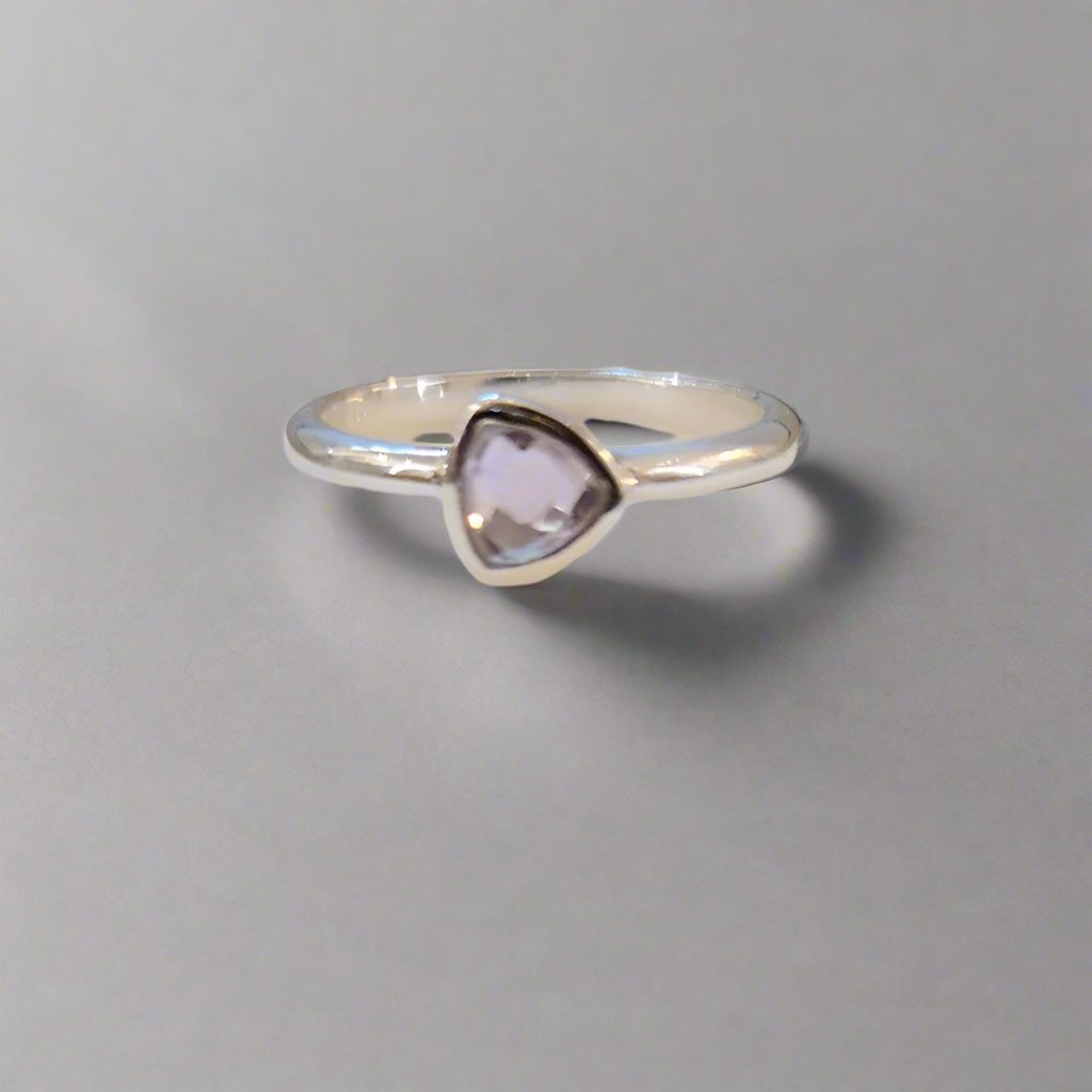 Amethyst stacker ring in silver - doyle design dublin