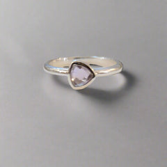 Amethyst stacker ring in silver - doyle design dublin