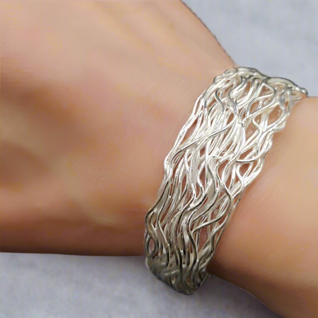 wicker bracelet on the wrist - doyle design dublin