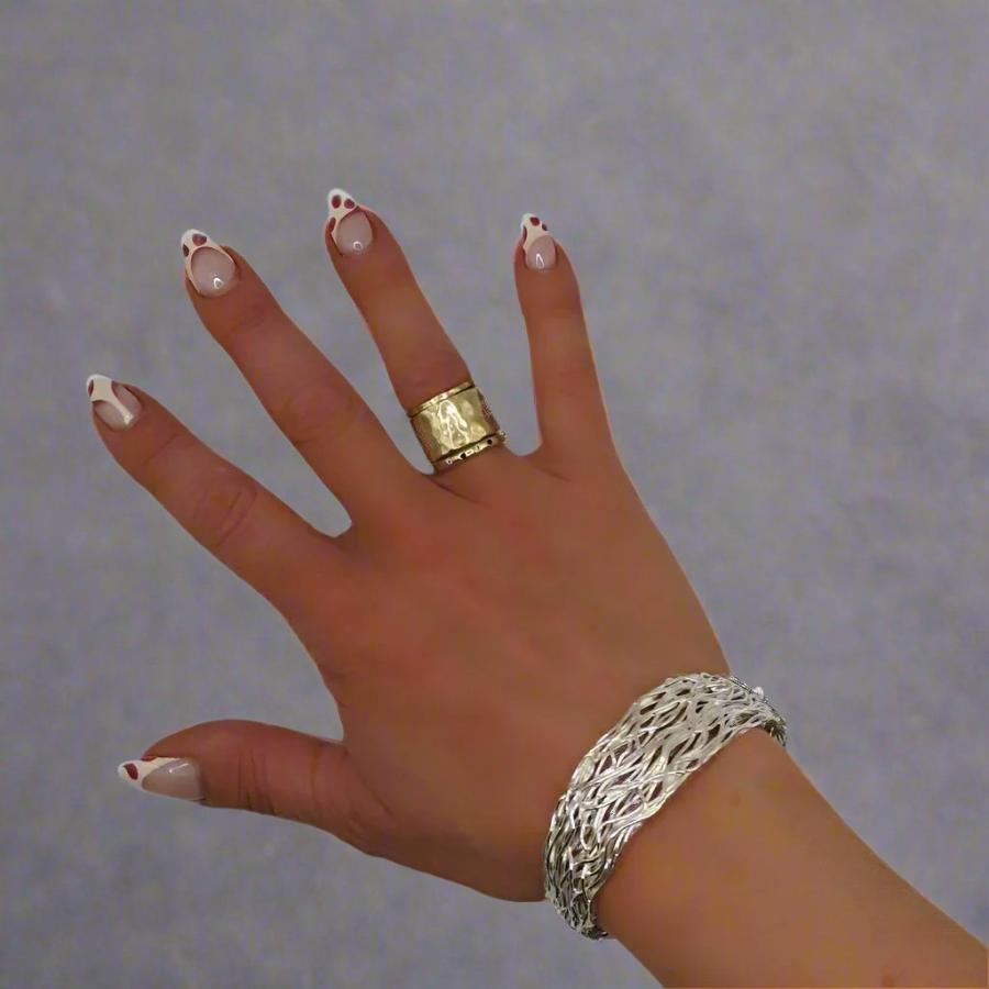 wicker bracelet on the wrist - doyle design dublin