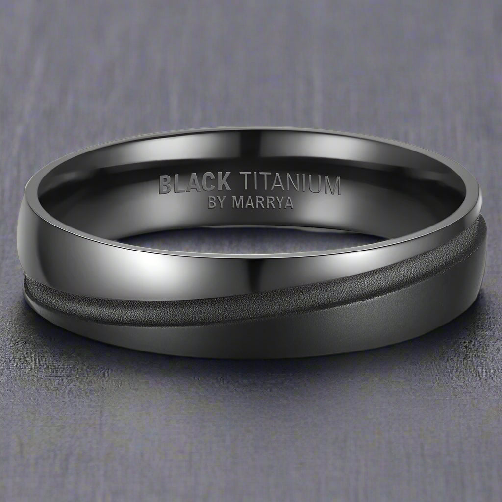 Black titanium ring - doyle-design-dublin