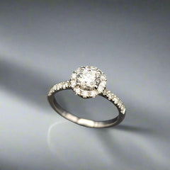 Maeve Diamond Halo Engagement Ring
