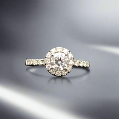 Maeve Diamond Halo Engagement Ring