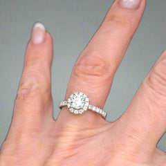 Maeve Diamond Halo Engagement Ring