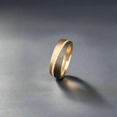 gold and titanium ring