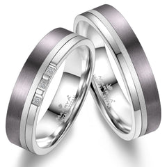 Gents Grey Tantalum & TItanium Ring