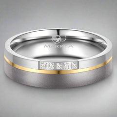 tantalum and titanium ring with cz