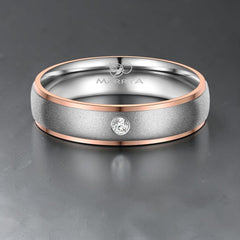 titanium ring with a diamond