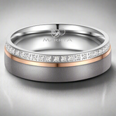 Tantalum, Titanium Rose Gold Wedding Ring