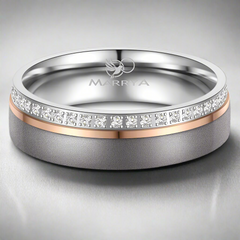 Tantalum, Titanium Rose Gold Wedding Ring