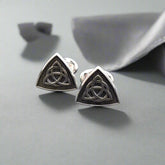 Cufflinks in silver with trinity knot - doyle design dublin
