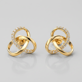 gold trinity knot earrings