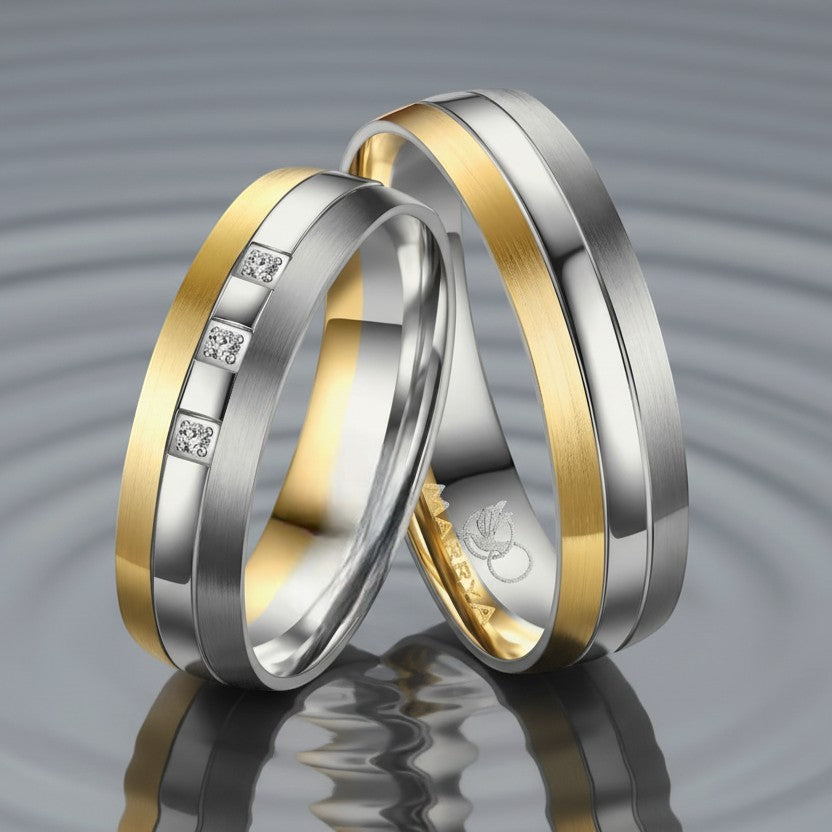 titanium wedding ring set