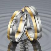 titanium wedding ring set