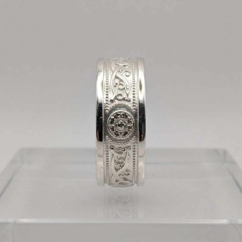 Sterling silver warrior shield ring