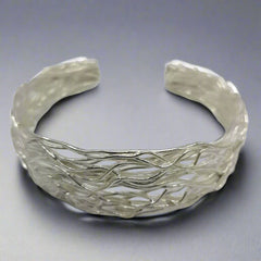 wicker bracelet - silver - doyle design dublin