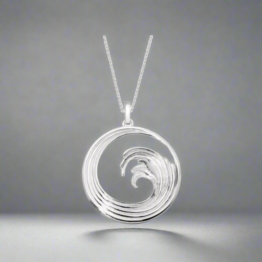 Wild Atlantic Wave Pendant in silver