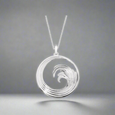 Wild Atlantic Wave Pendant in silver