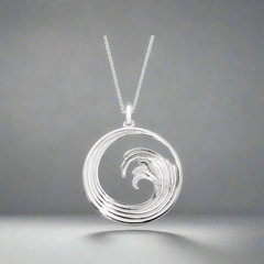 Wild Atlantic Wave Pendant in silver