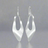 silver earrings - long drop doyle design dublin