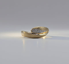 Diamond set Wrap ring (in 14ct gold)