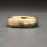 rose gold and carbon ring