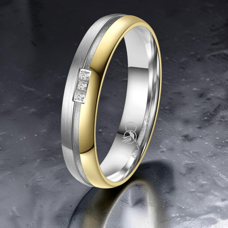 titanium wedding ring with diamonds