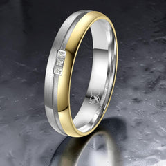 titanium wedding ring with diamonds