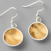 Bowl Drop Earrings - 22ct Gold Vermeil & Sterling Silver - Doyle Design Dublin