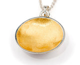 Brushed Bowl Pendant - Sterling silver & 22ct gold Vermeil (small) - Doyle Design Dublin