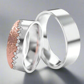 Diamond Peaks Ring - in White and Rose Gold - Doyle Design Dublin