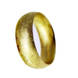 Gold Wedding Ring Court Shape with Random Scratch Finish - Doyle Design Dublin