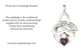 Trinity Knot Claddagh Pendant Lg - Doyle Design Dublin