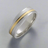 Eliptical 2 Tone Wedding Ring - Doyle Design Dublin
