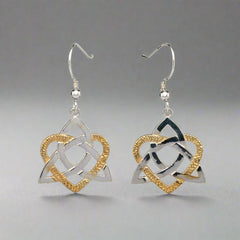 Heart of Celt Earrings - Silver & 22ct Vermeil - Doyle Design Dublin