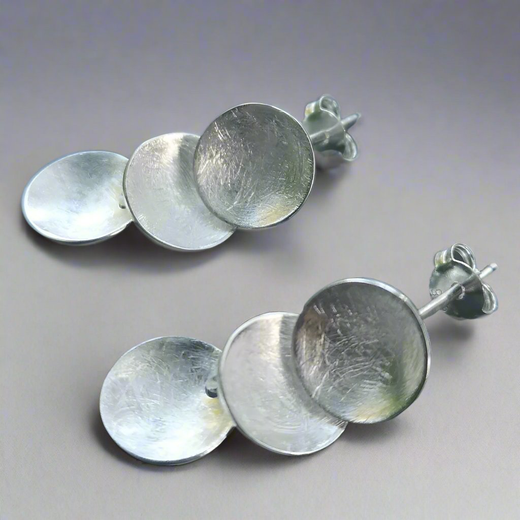 Stepping stone-Drop Earrings Silver – Doyle Design-Handmade Jewellery