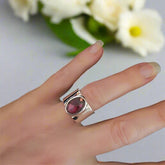 Pink Abalone Oval Ring - Doyle Design Dublin