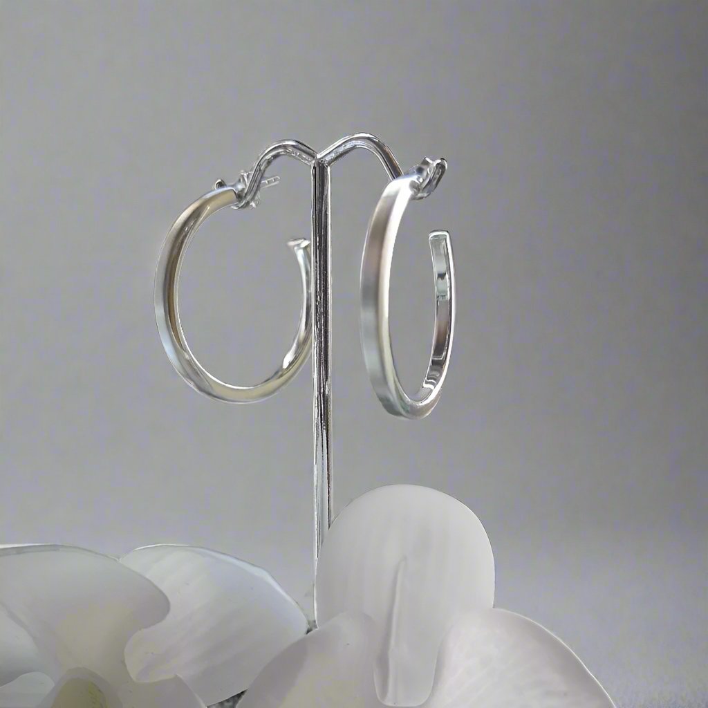 Sterling Silver Contemporary Hoops - Doyle Design DUblin