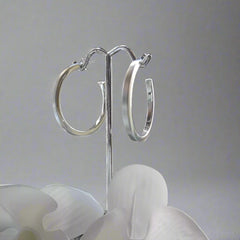Sterling Silver Contemporary Hoops - Doyle Design DUblin