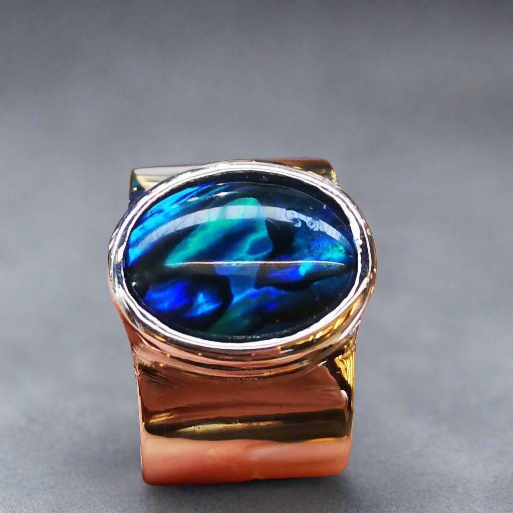 Blue Abalone Ring