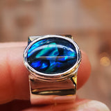 Blue Abalone Ring