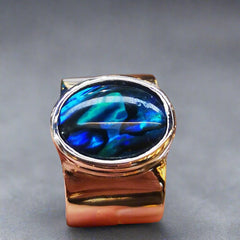 Blue Abalone Ring