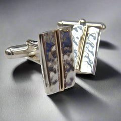 Origin Silver & Gold Cufflinks - Doyle Design Dublin
