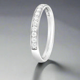 Grain Set Diamond Half Eternity Ring - Doyle Design Dublin