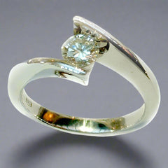 Cross Over Diamond Engagement Ring - Doyle Design Dublin